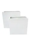 Mykonos Concrete White Tall Trough - Image 2