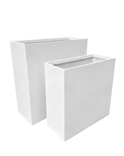 Mykonos Concrete White Tall Trough