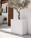 Mykonos Concrete White Tall Trough - Image 4