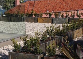 Rooftop Garden Design and Landscaping with Planter Boxes