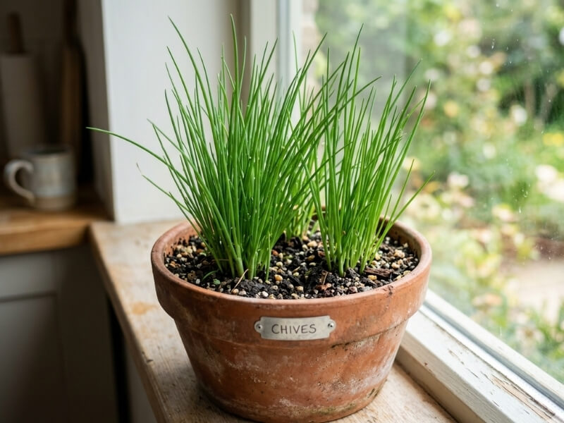 Growing Chives in a Pot - Sigma Planters - IOTA Australia