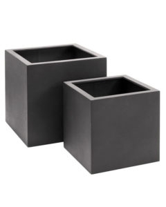 Charcoal Cube Pots and Planters