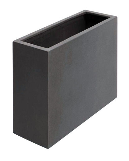 Large Fiberstone Charcoal Tall Trough Planters