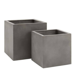 GRC Pitted concrete square planters