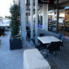 Moscow Cube Concrete Planters placed in restaurant front