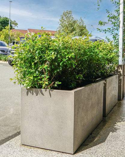 Large Outdoor GRC Planter Box with greeneries