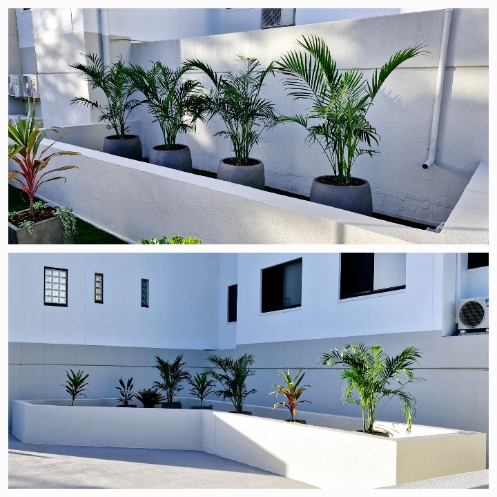 lightweight concrete planters from their Florence collection to The Mirage Alexandra Headland
