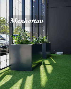 Manhattan range of fibreglass planters
