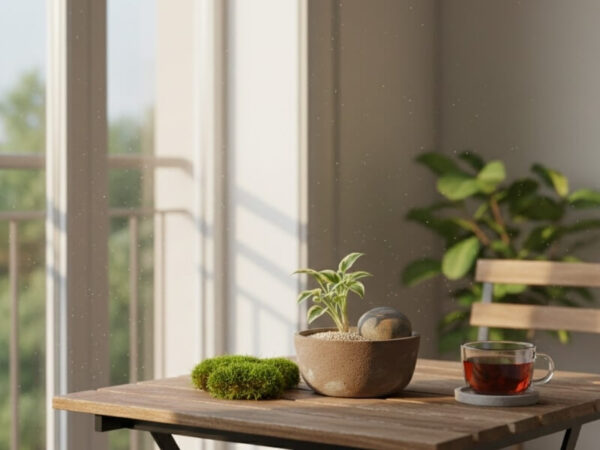 Tsubo-niwa container garden creating a moment of calm and stillness.