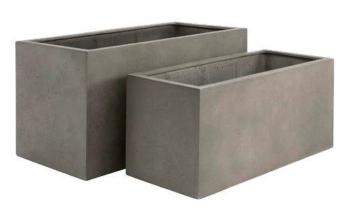 Florence lightweight concrete trough planters