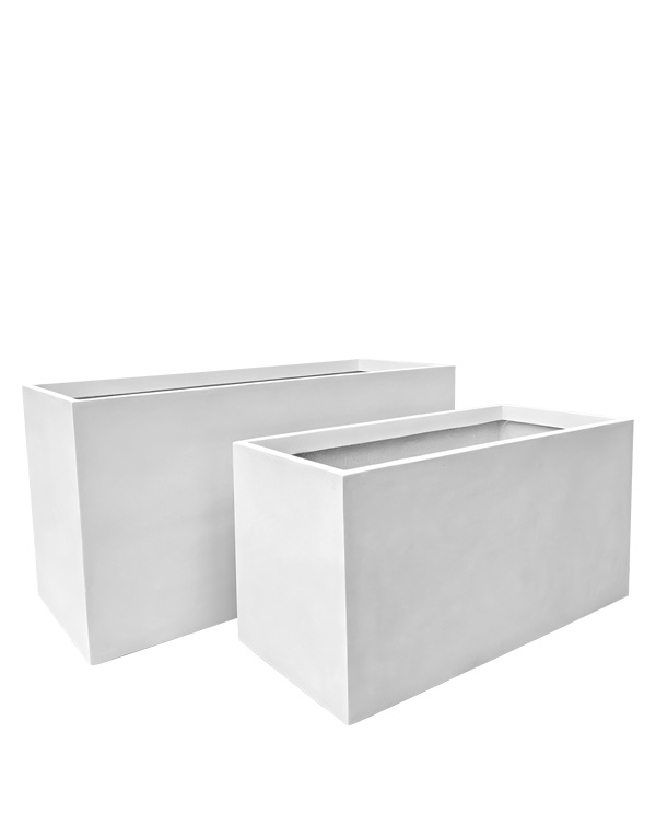 Mykonos Concrete White Trough 1800: L1800 x H400 x W350mm 20kg
