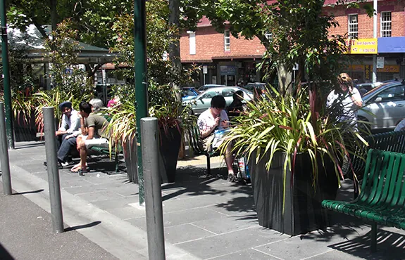 Large Planters for Outdoors in Queen Victoria Market – Melbourne Inner City Streetscaping