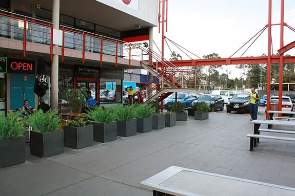 IOTA Granite Cube Planters all lined up