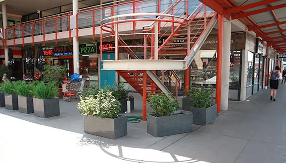 IOTA Granite Trough Planters Guiding Pedestrians