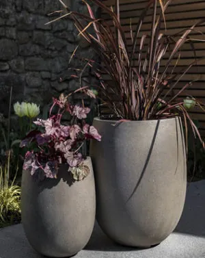 Florence-Tall-Round-Concrete-LightWeight-Planters-B