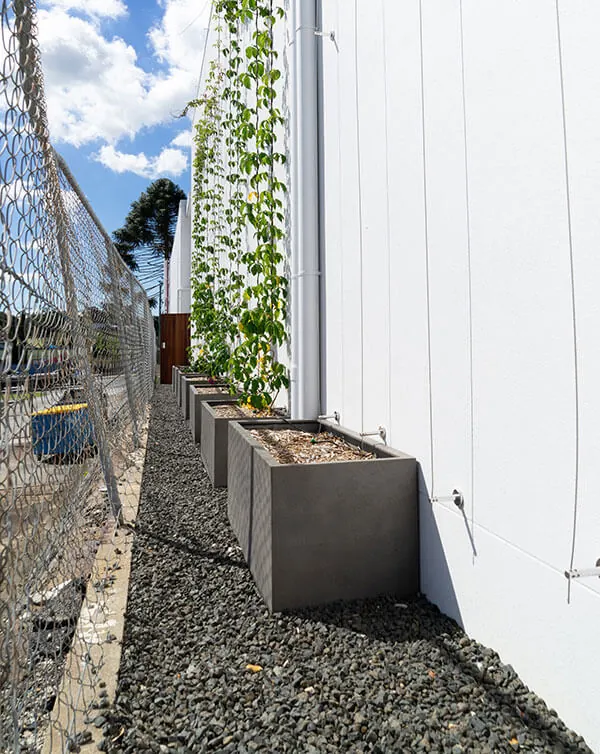 Large Outdoor Florence Garden Planter on a narrow path