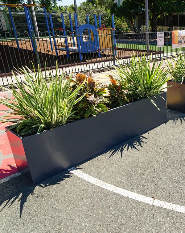 Manhattan Trough Planter Box near a Park