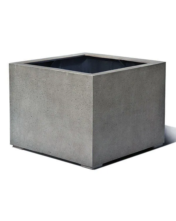 florence low square concrete planters