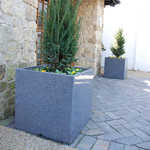 natural stone planters - park house hotel