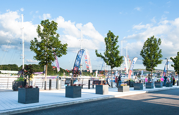 line of custom granite planters cube in derry