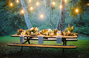 Candlelight Dining with Planters