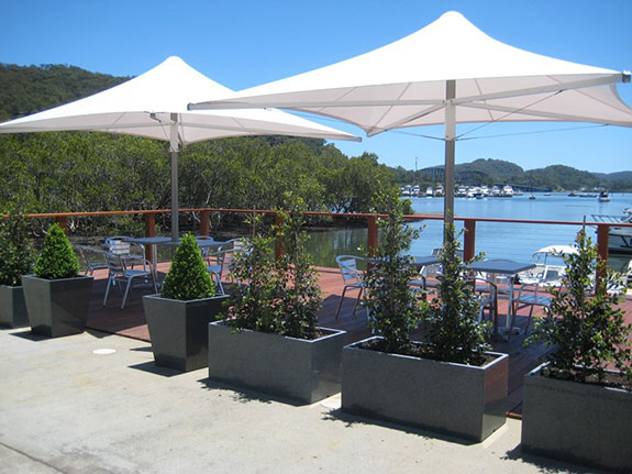 Fenwicks Marina - Granite Planters